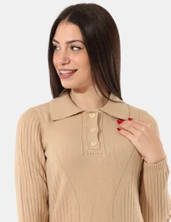 Abito in maglia Sandro Ferrone Beige