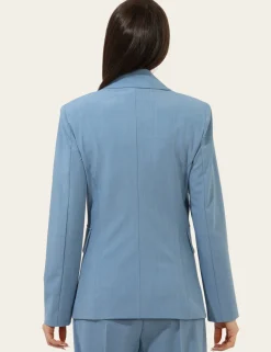 Blazer Materica Azzurro