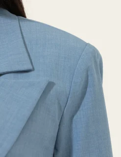 Blazer Materica Azzurro