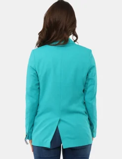 Blazer Materica Azzurro