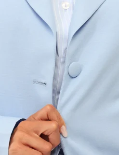 Blazer Materica Azzurro