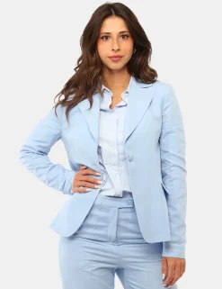Blazer Materica Azzurro