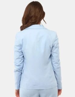 Blazer Materica Azzurro
