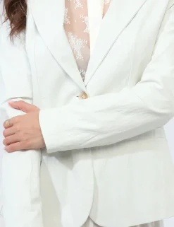 Blazer Materica Bianco