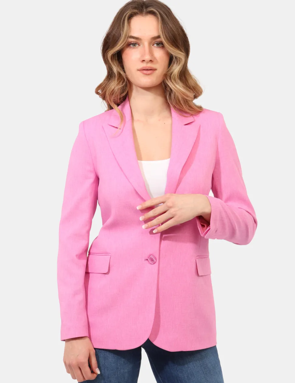 Blazer Materica Fucsia