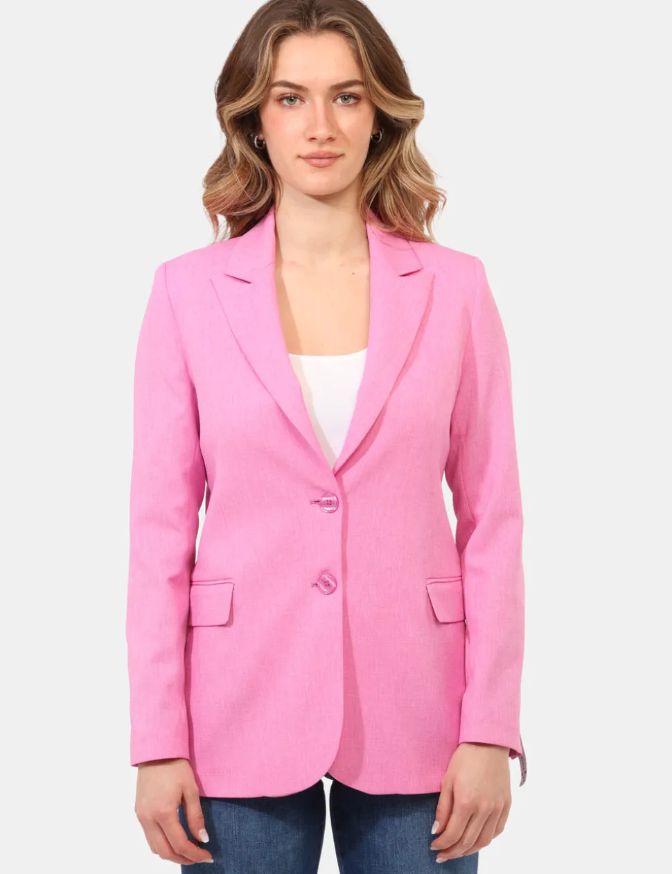 Blazer Materica Fucsia