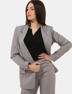 Blazer Materica Grigio