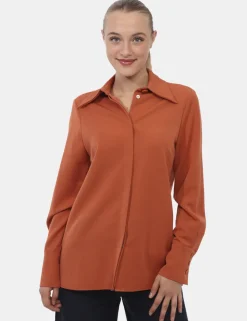 Camicia Materica Arancione