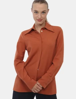 Camicia Materica Arancione