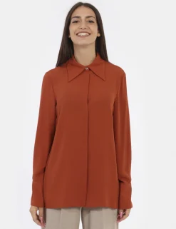 Camicia Materica Arancione