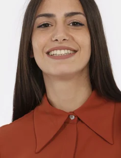Camicia Materica Arancione