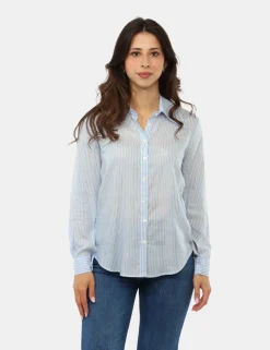 Camicia Materica Azzurra