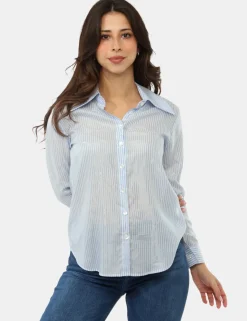 Camicia Materica Azzurra