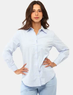 Camicia Materica Azzurro