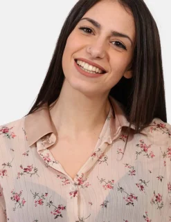 Camicia Materica Beige
