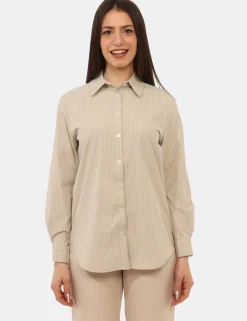 Camicia Materica Beige