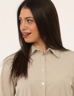 Camicia Materica Beige