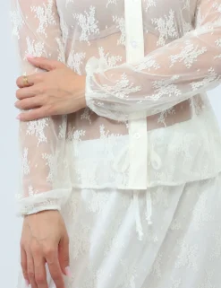 Camicia Materica Bianca