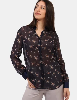 Camicia Materica Blu