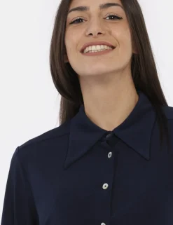 Camicia Materica Blu