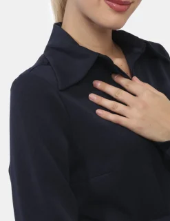 Camicia Materica Blu