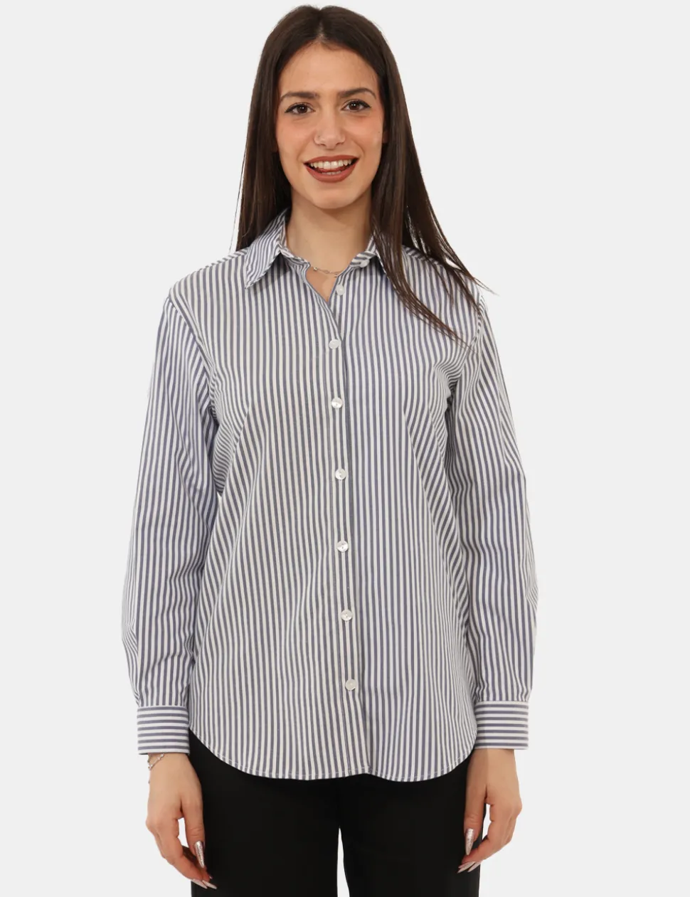 Camicia Materica Blu