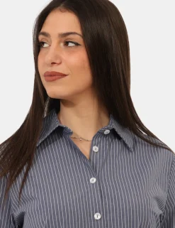 Camicia Materica Blu