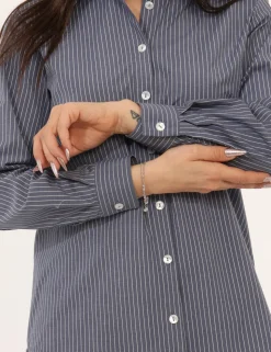 Camicia Materica Blu