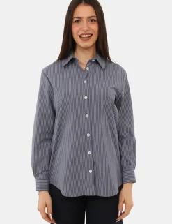 Camicia Materica Blu