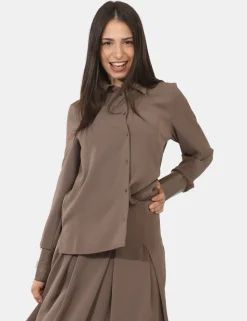 Camicia Materica Marrone