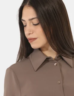 Camicia Materica Marrone