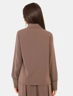 Camicia Materica Marrone