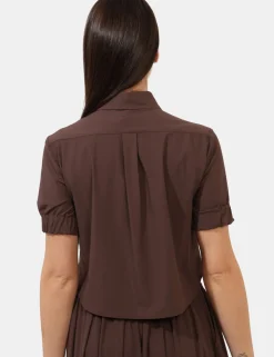 Camicia Materica Marrone