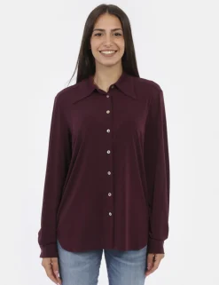 Camicia Materica Viola