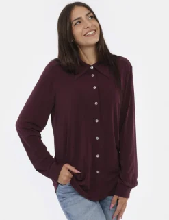 Camicia Materica Viola