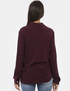 Camicia Materica Viola