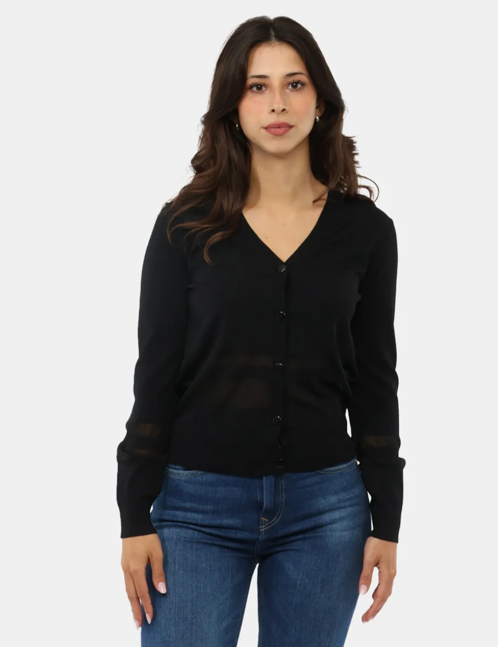 Cardigan Materica Nero