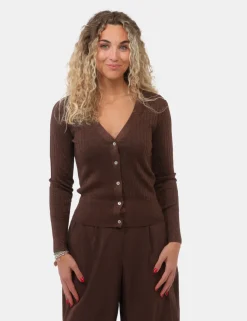 Cardigan Rue De Clerie Marrone