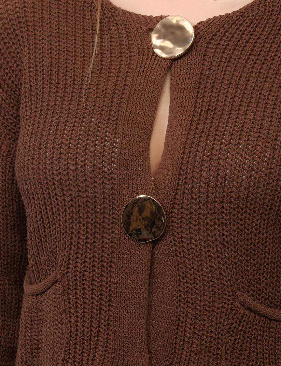 Cardigan Rue De Clerie Marrone