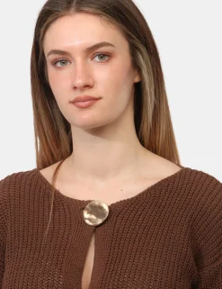 Cardigan Rue De Clerie Marrone