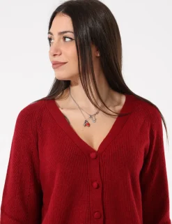 Cardigan Sandro Ferrone Bordeaux