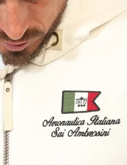 Felpa Aeronautica Italiana Bianca