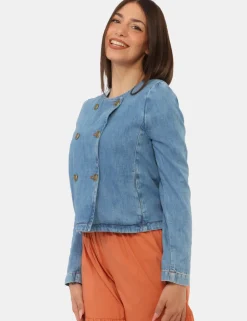 Giacca Twin Set Azzurra in denim