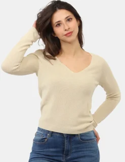 Maglia Materica Beige