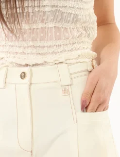 Pantaloni Fracomina Panna taglia S