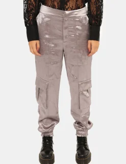 Pantaloni Guess Argento