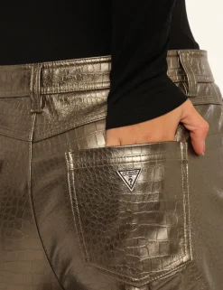 Pantaloni Guess Oro