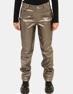 Pantaloni Guess Oro
