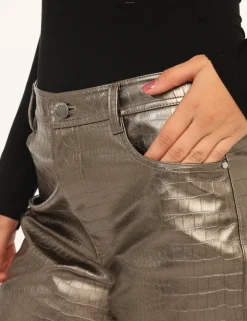 Pantaloni Guess Oro