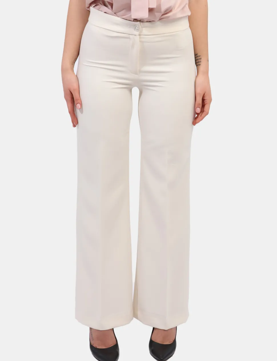 Pantaloni Materica Bianco
